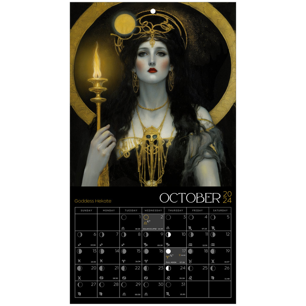 Dark Goddess 2024 Calendar lilacnino