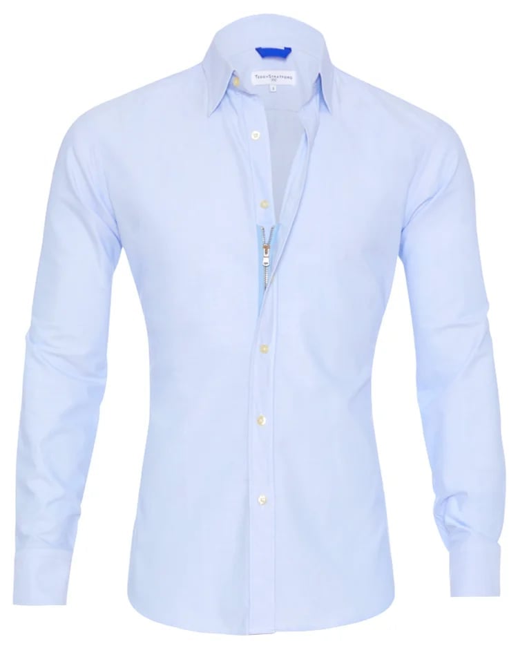 Oxford Stretch Zip Shirt (Buy 2 Free Shipping)