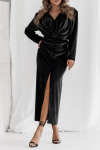 Women's V-neck Long-sleeved Autumn and Winter Elegant Dress