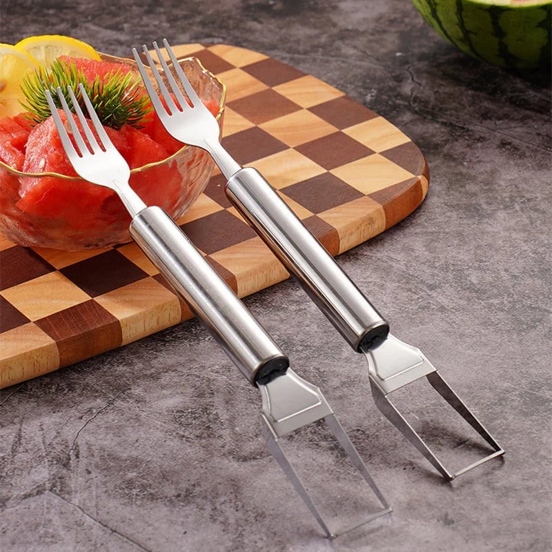 Last Day Promotion 70% OFF - 🍉2-in-1 Fruit Cutter & Fork – For Quick and Easy Fruit Serving!