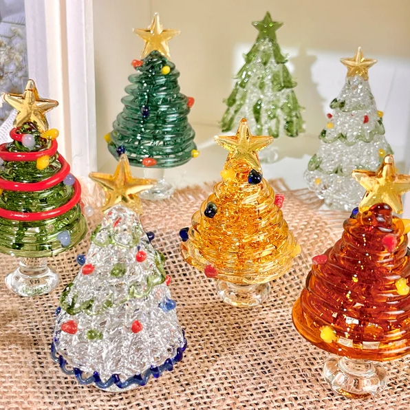 (🌲EARLY CHRISTMAS SALE - 49% OFF) Handmade Glass Christmas Tree Statue