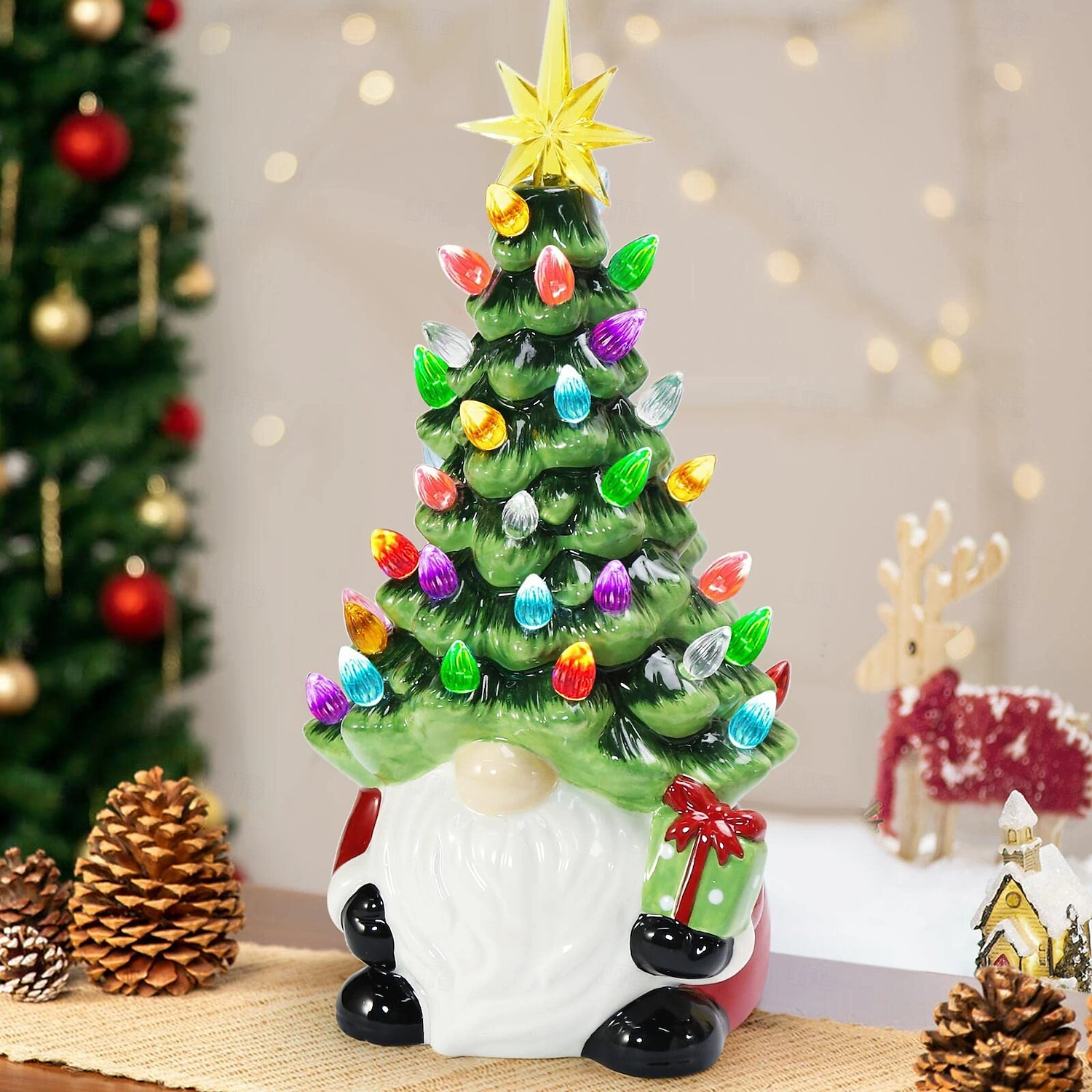 Christmas 2024 New Luminous Resin Gnome Decorative Lights