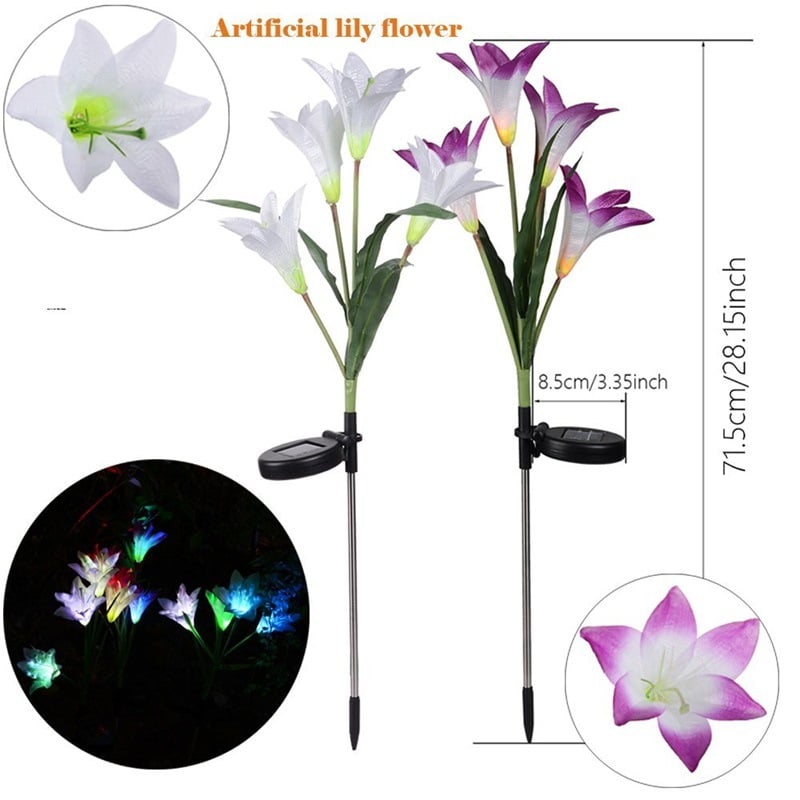 Mother's Day Limited Time Sale 70% OFF💓Villa Courtyard Solar Simulation Insert Ground Lilies