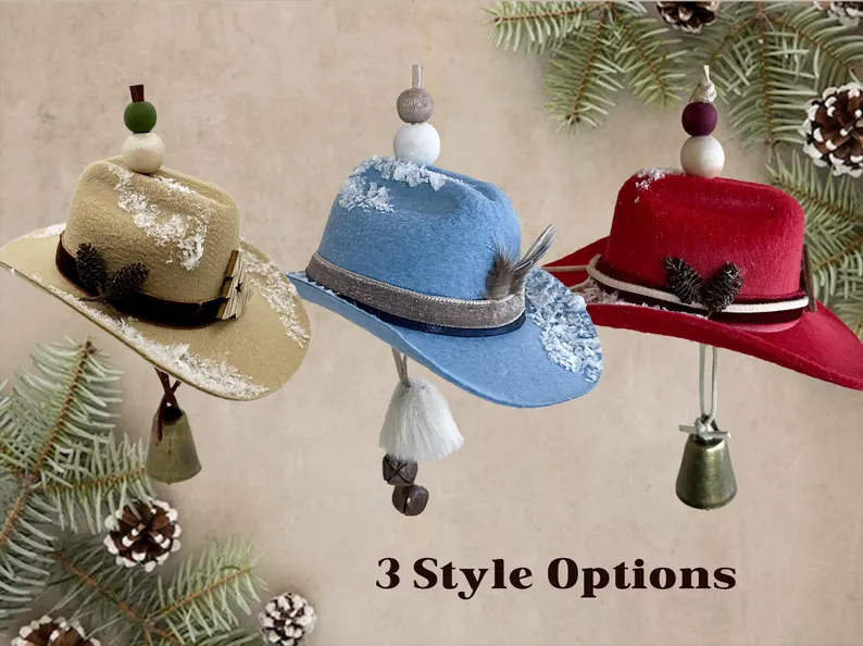 🕒 Last Week Only! 49% OFF🤠 Handmade Western Cowboy Hat Ornament