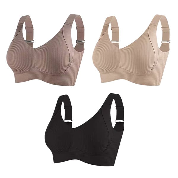 🔥Last Day Promotion 50% OFF❤️Women's Ribbed Push Up Adjustable Wireless Bra⚡BUY 2 GET 1 FREE(3PCS)