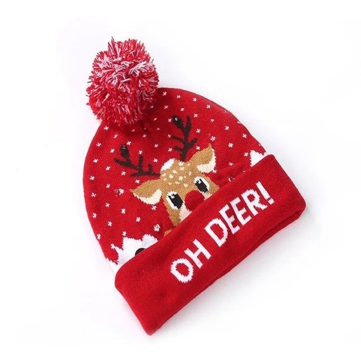 (🎅EARLY XMAS SALE - 50% OFF) Christmas LED Beanies - Buy 3 Free Shipping