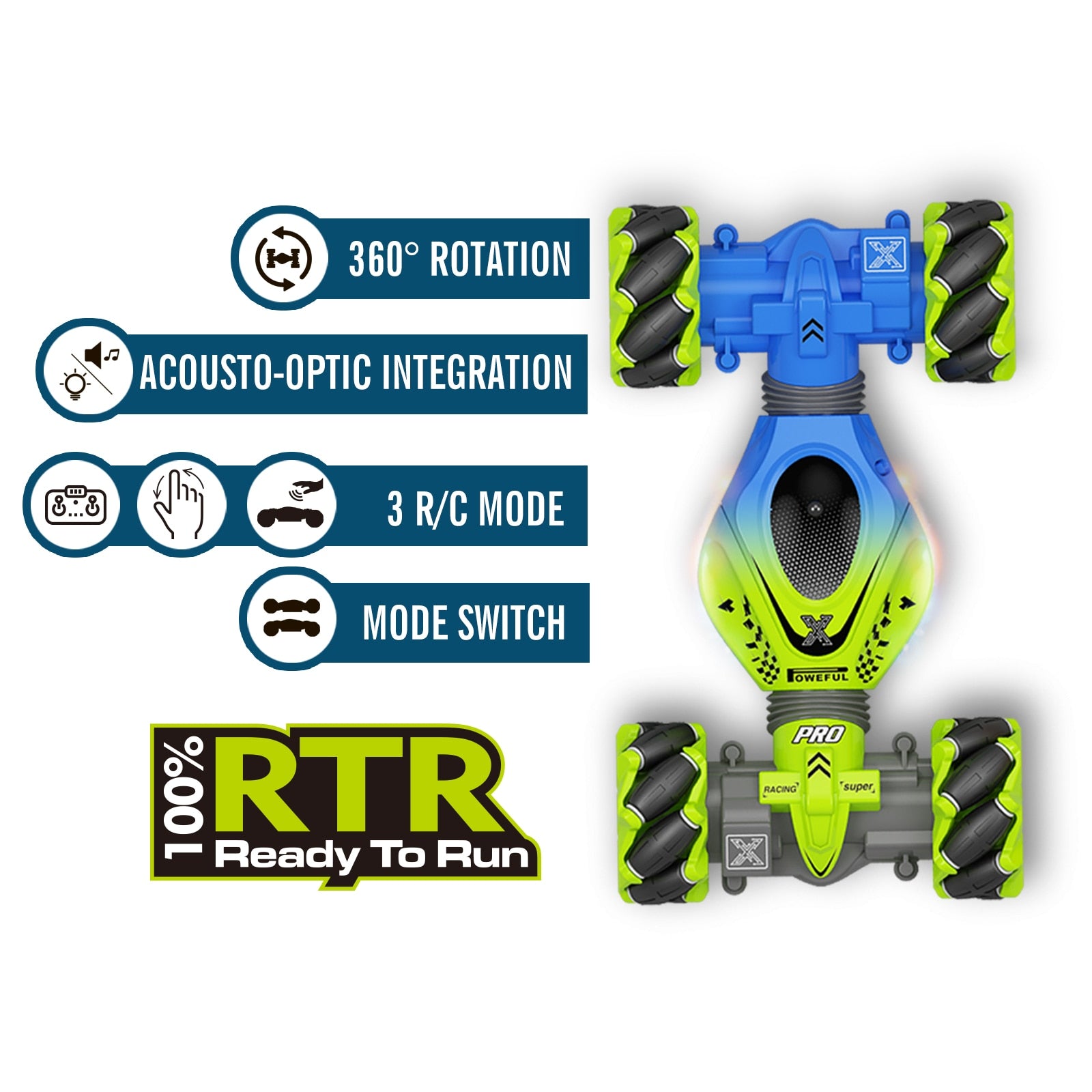 🔥Last Day Sale - 75% OFF🔥-4WD RC Stunt Car 2.4G Radio Remote Control，VIP FREE SHIPPING✈