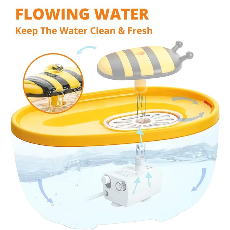 Last Day Promotion 48% OFF - HONEY BEE Pet Water Fountain