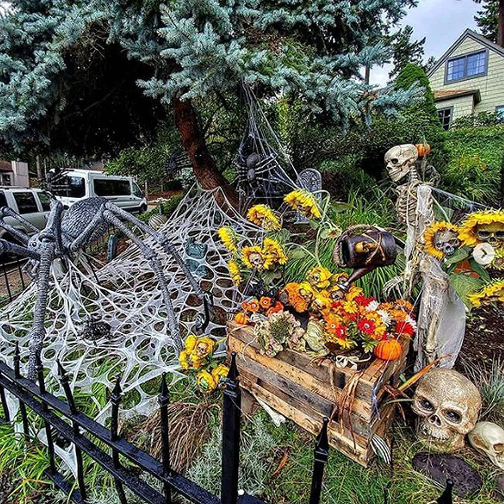 (🎃HALLOWEEN SALE-48% OFF)Halloween Sunflower Skull Garden Decoration