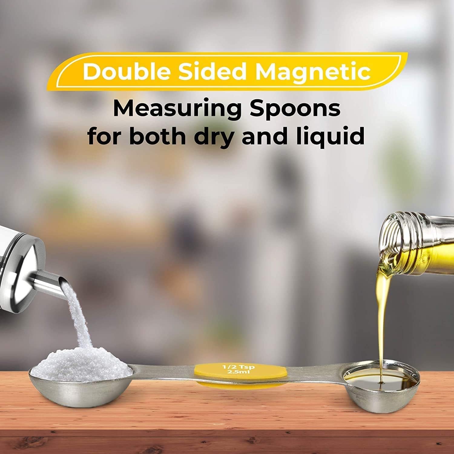 🎁TikTok Last Day Promotion -70% OFF🔥Stainless Steel Magnetic Measuring Spoons Set