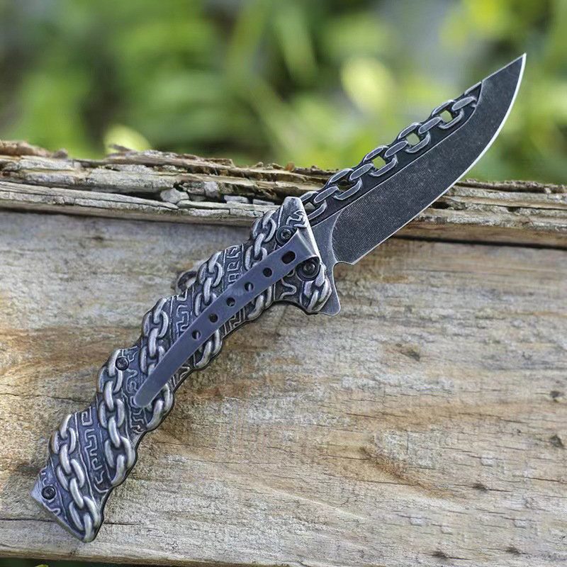 🔥Last Day Promo - 70% OFF 🎁Embossed Chain Folding Knife | Buy 2 Free Shipping