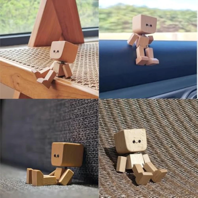 ❤️Shaking Feet Wooden Doll with 12PCS Magnetic Expressions