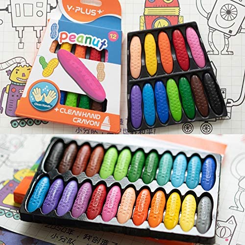 (🎄Christmas Promotion--48%OFF)Y-Plus Peanut Crayons (Pack of 12)