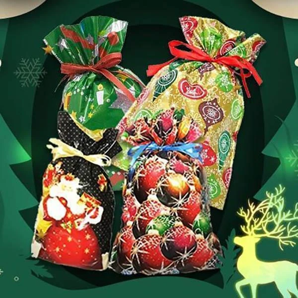 (🎅EARLY XMAS SALE - 50% OFF) Drawstring Christmas Gift Bags (10 Sets) - BUY MORE SAVE MORE