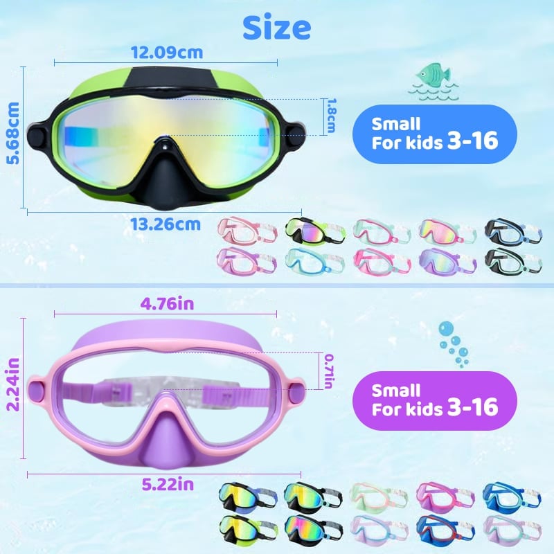 🎁TikTok Last Day Sale - 70% OFF🏊‍♀️HD children's large frame waterproof and anti-fog swimming goggles✨Buy 2 Get Free Shipping