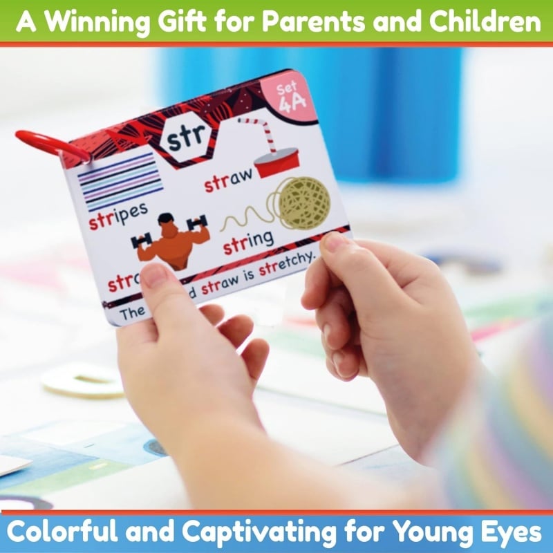 Phonics Flash Cards for Kids Ages 4-8 and Alphabet Flash Cards for Kids 3-6