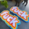 F*ck Colorful Tufted Rug