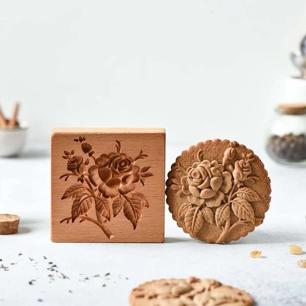 🎁Early Christmas Sale 48% OFF - Wooden Embossing Mold For Cookies (🔥🔥BUY 3 GET 2 FREE）