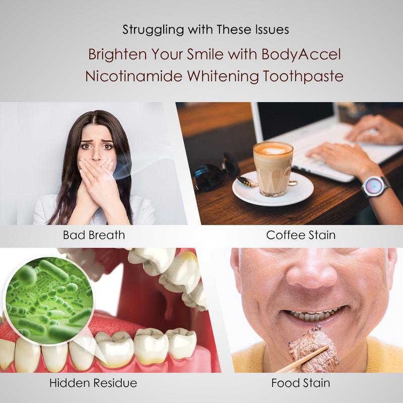 🔥BodyAccel【Triple Whitening】Niacinamide Intensive Whitening Toothpaste