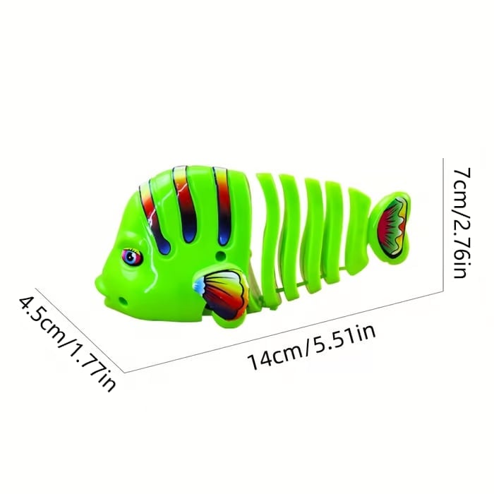 🐟Plastic Interactive Wind-Up Wiggle Cartoon Fish Toys