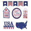 🔥Tabletop Decorations  Tiered Tray Decor WithPatriotic Wooden Signs