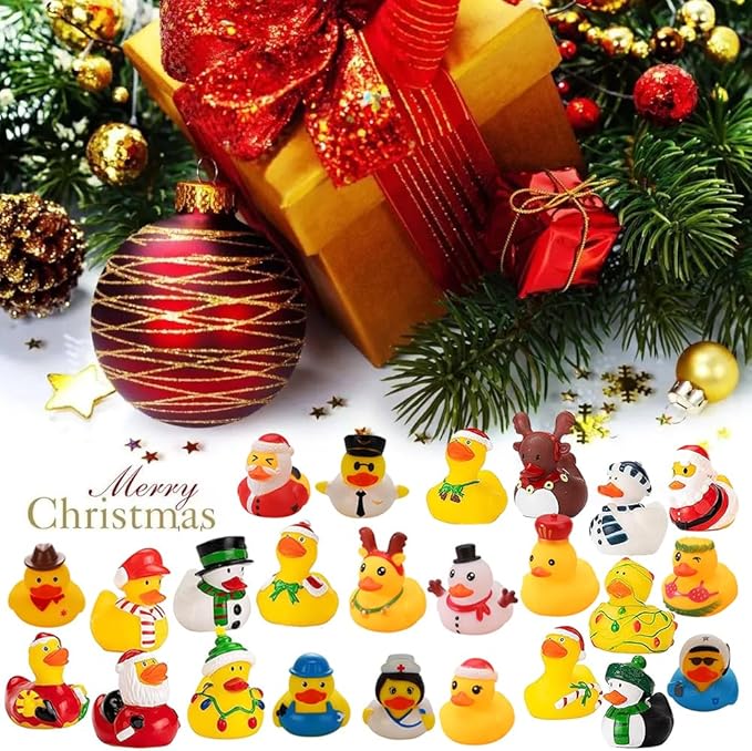 🎄TikTok Christmas Sale - 70% OFF🎄24 Pcs Countdown Christmas Rubber Ducks Advent Calendar🎄-Buy 2 Free Shipping