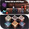 2025 New DND Fidget Spinner DICE: 7-in-1 Metal DND Dice Cube – 6-Sided Rotating Polyhedral Dice, Tabletop RPG Accessory for DMs and Player