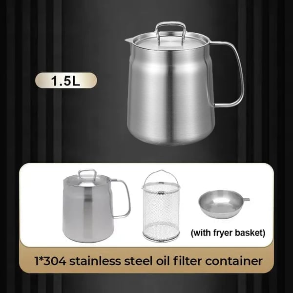 🎁TikTok Last Day Sale - 70% OFF🎉2-in-1 304 Stainless Steel Multifunctional Oil Strainer Pot