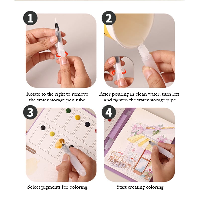 🔥Tri-fold Watercolor Coating Book