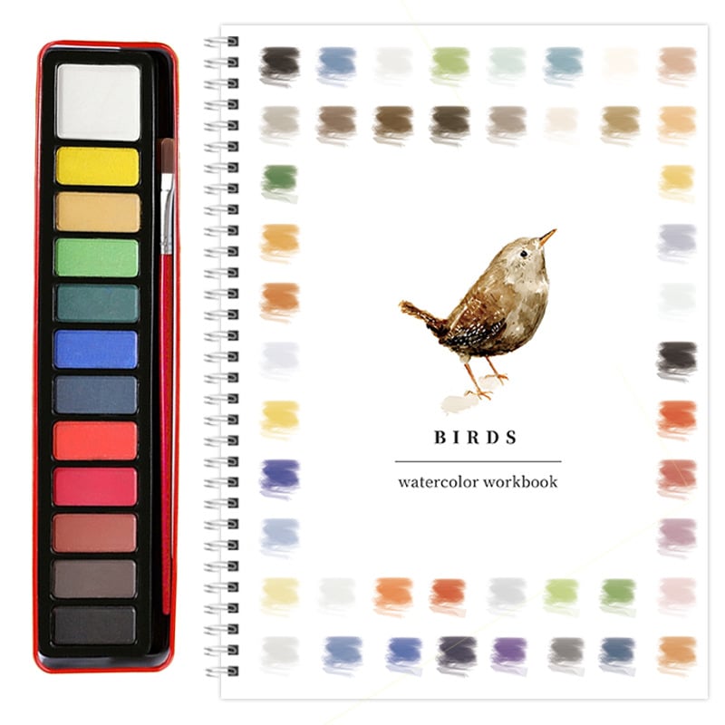 🎁Last Day Promotion 70% OFF💕 Watercolor Workbook🖼️Beginner-Friendly
