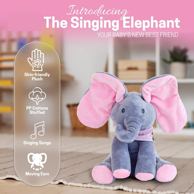 Year End Sale💥Peek-a-boo musical elephant