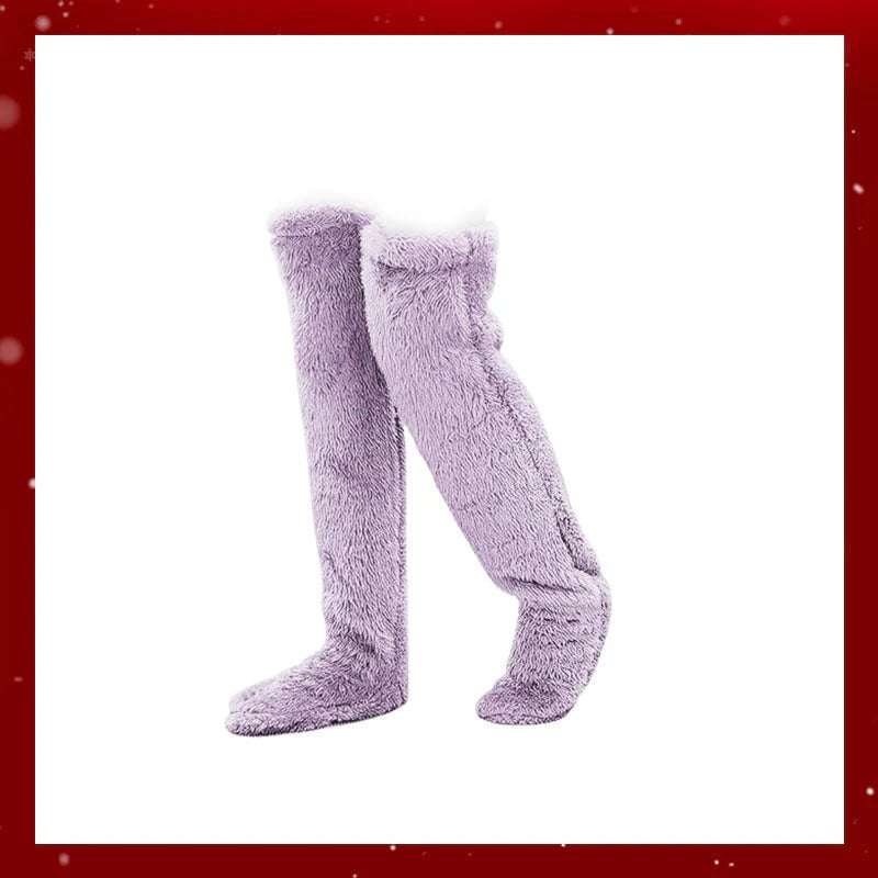 🎄TikTok Christmas Sale -70% OFF💕Comfort Plush Fleece Knee Socks For Christmas❄️🎅