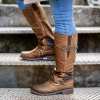 🎁LAST DAY 45% OFF🎁Women's Vintage Leather Zipper High Snow Boots
