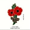 Limited Edition - Memorial Day Red Black Poppy Lest We Forget 2024 Lapel Pin Badge