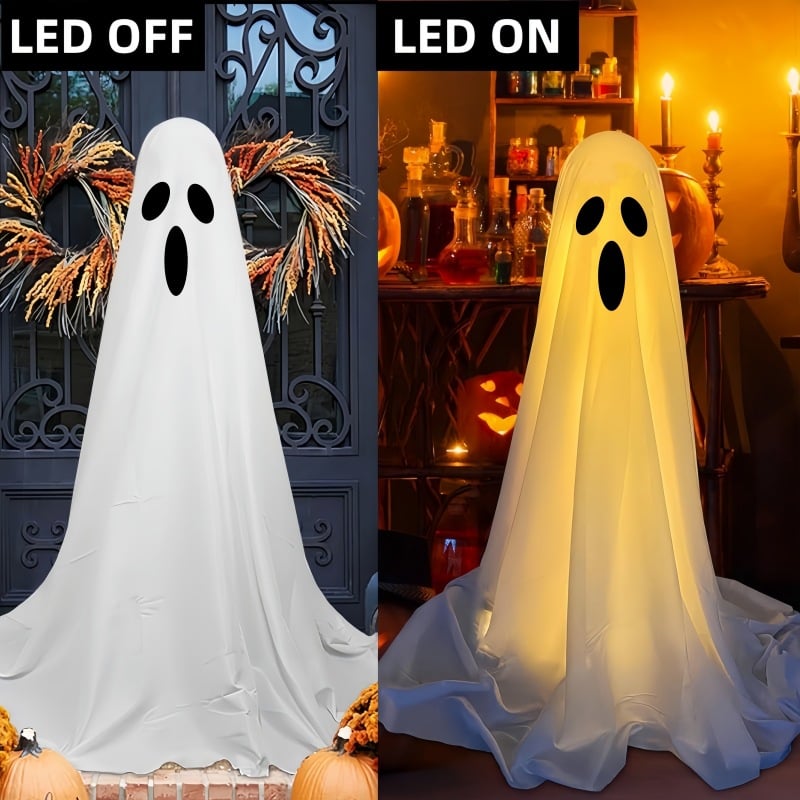 Halloween Spooky DIY Lit Ghost Decor