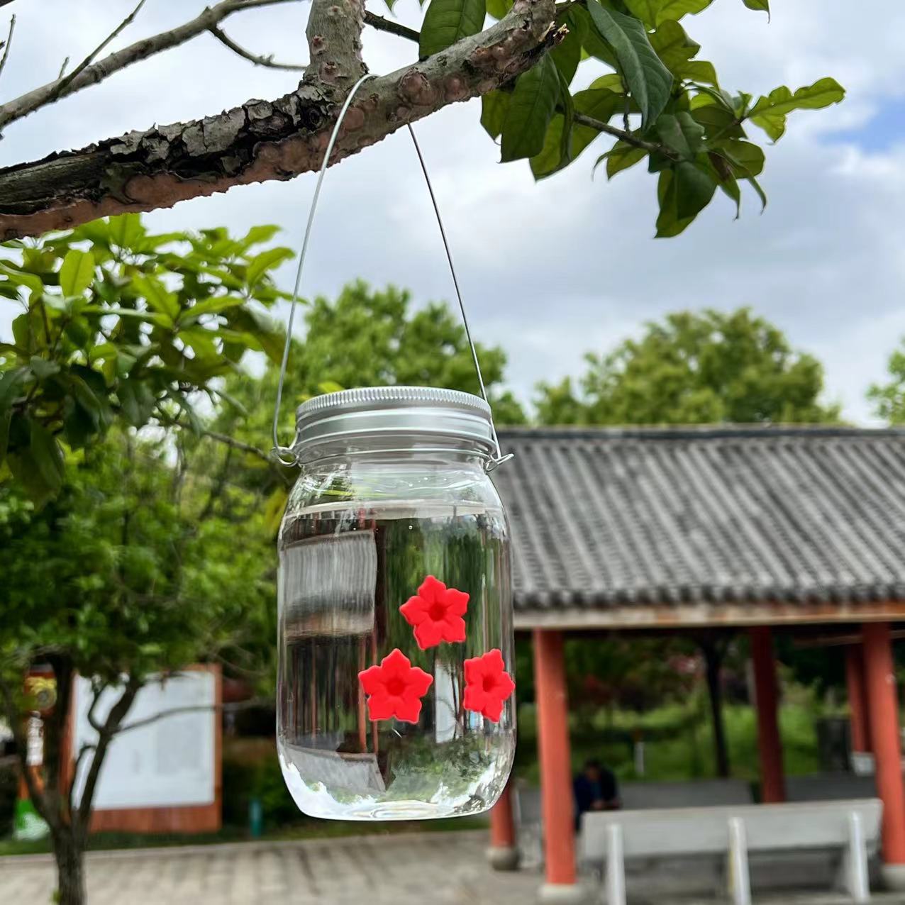 💥LAST DAY SALE 50% OFF💥Beautiful Mason Jar Hummingbird Feeder