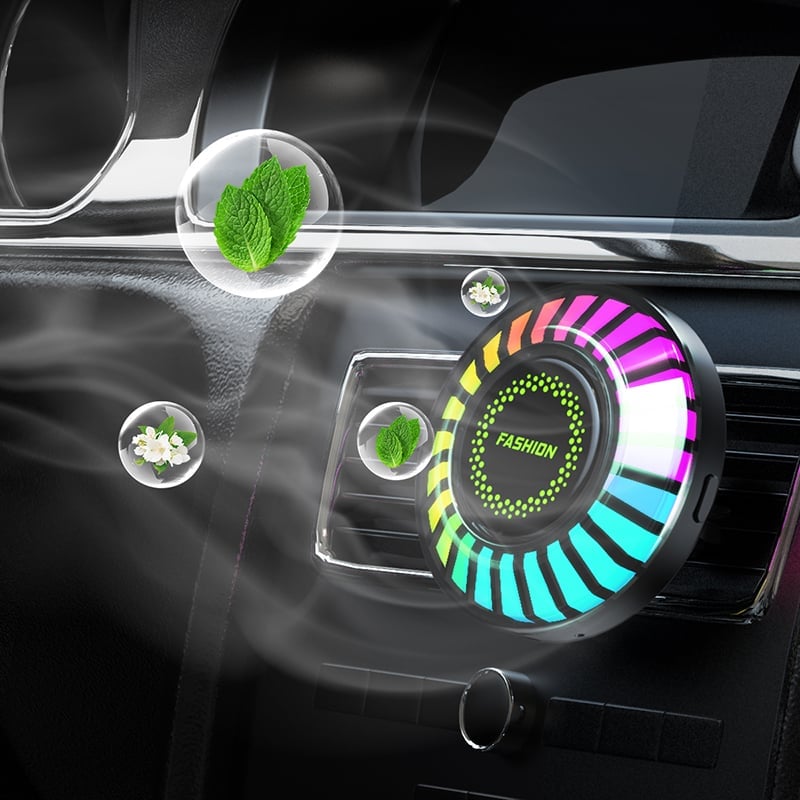 Car Sound Pickup Ambient Light Aroma Diffuser【Comes with Perfume】