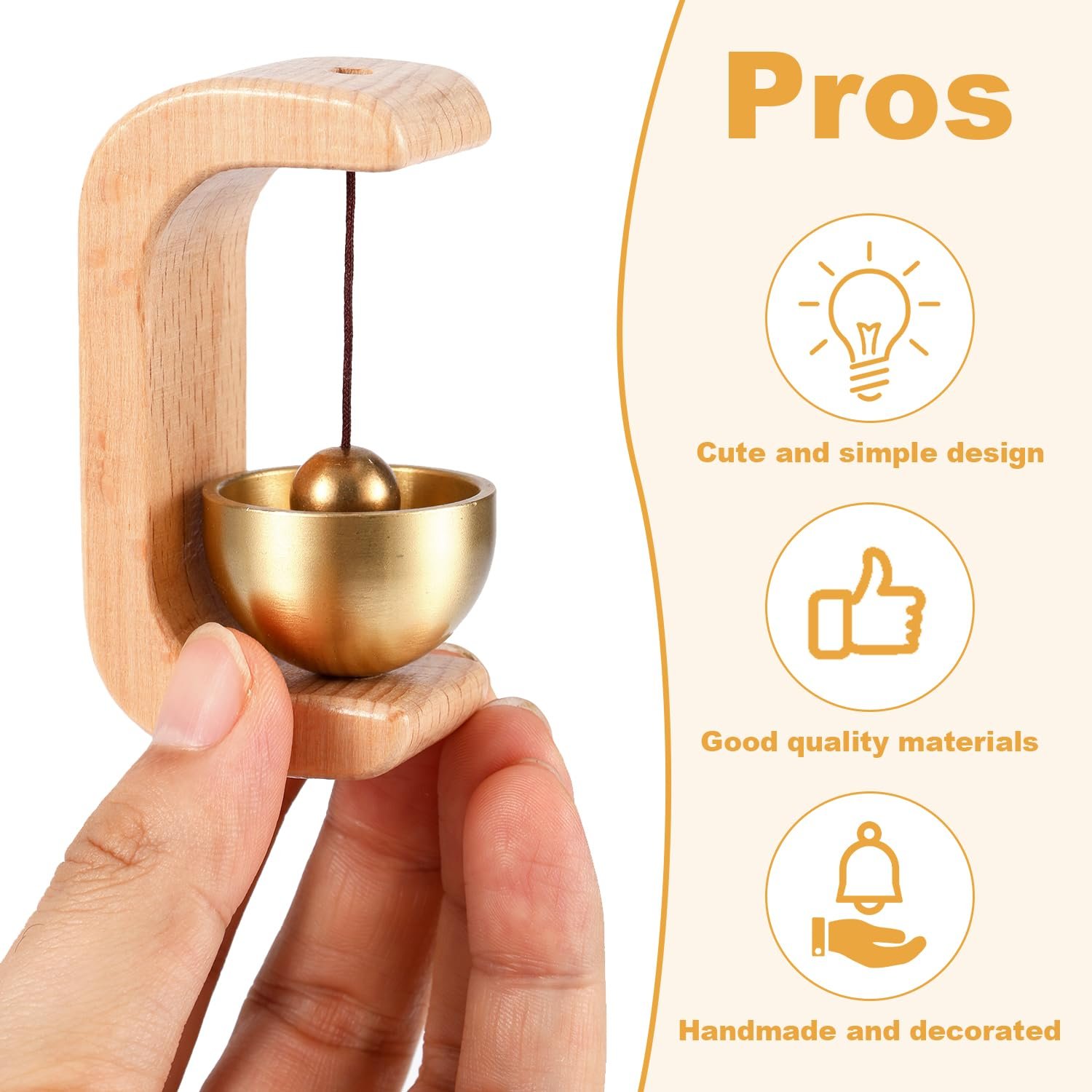 🔥Last Day Promotion 50% OFF🔥Magnetic Wooden Doorbell for All Materials