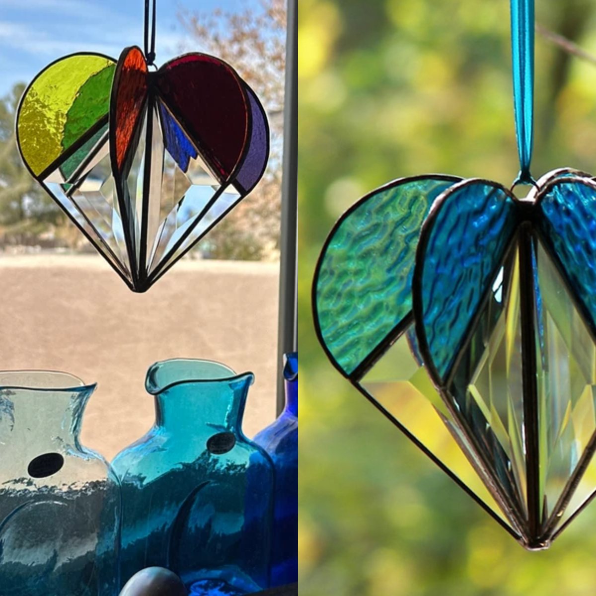 🎖️Halloween Special: 50% OFF Sitewide! 💕HandmadeStained Heart-shaped Suncatcher