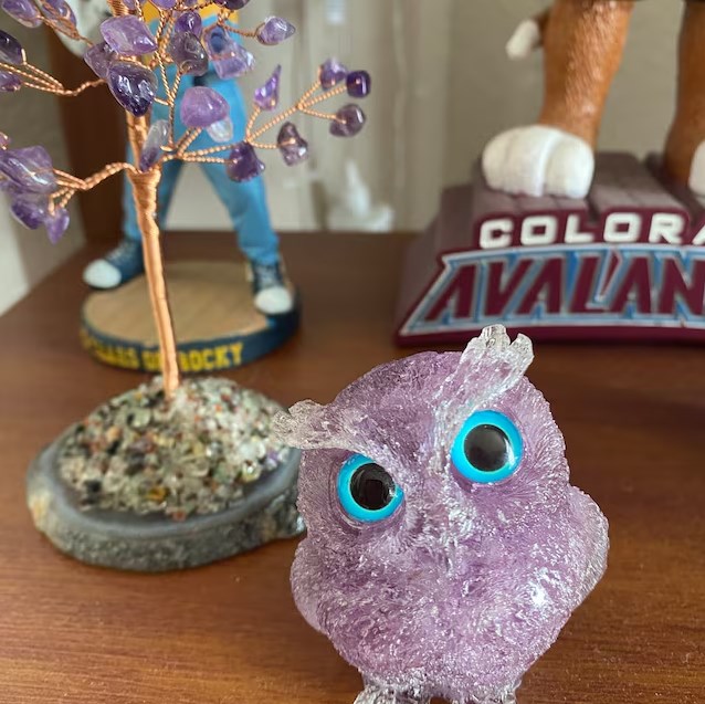 🔥 Natural Crystal Gemstone Owl