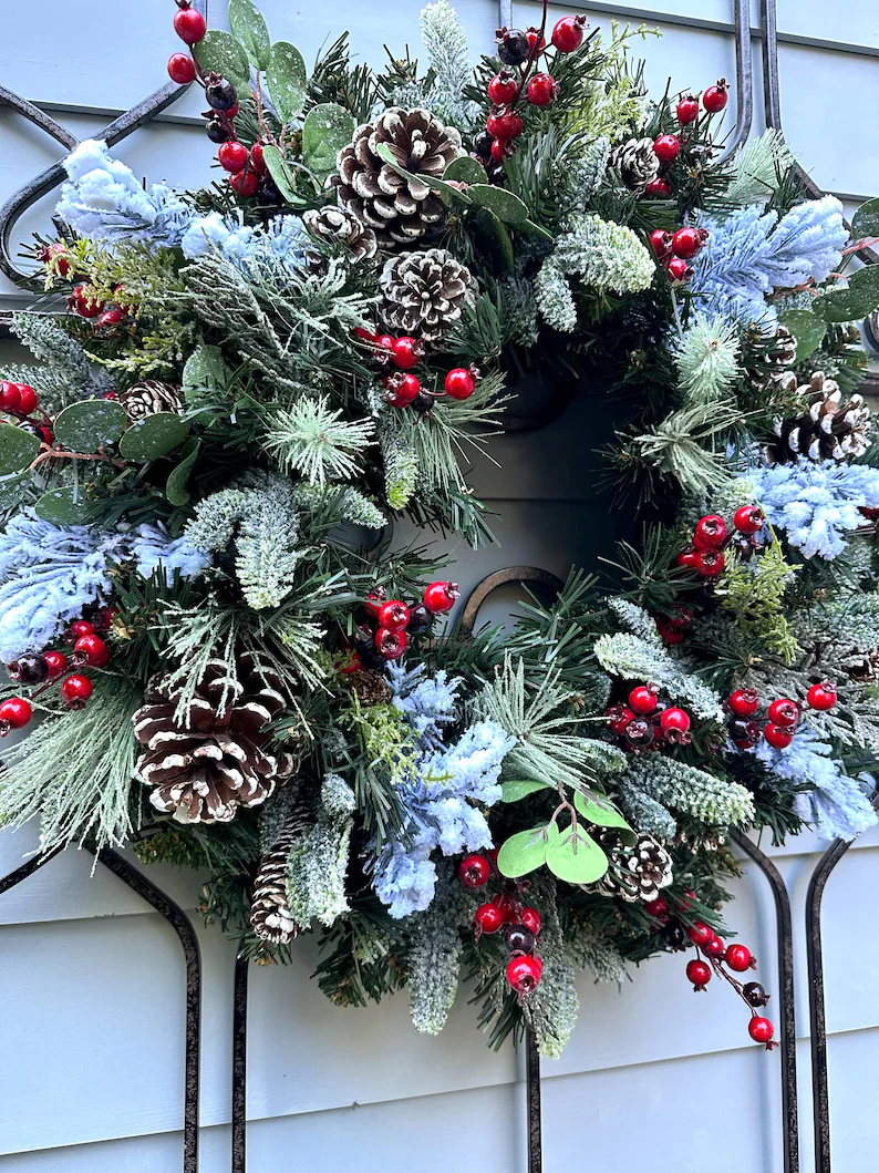 🎅Early Christmas Promotion - 49% OFF 🎄Handmade Winter Wonderland Pinecone Wreath