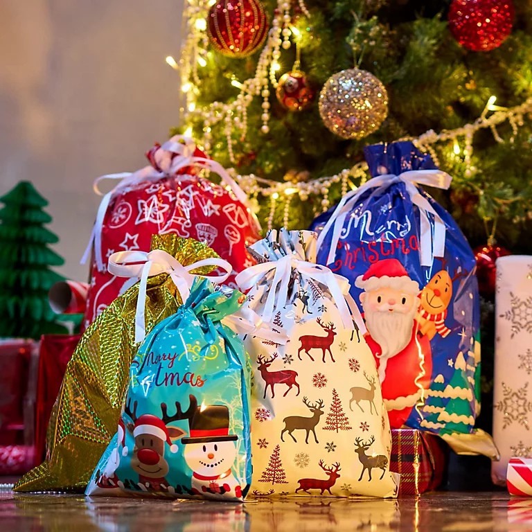 🔥Last Day Sale 60% OFF🔥Christmas Gift Bags with Colorful Drawstring