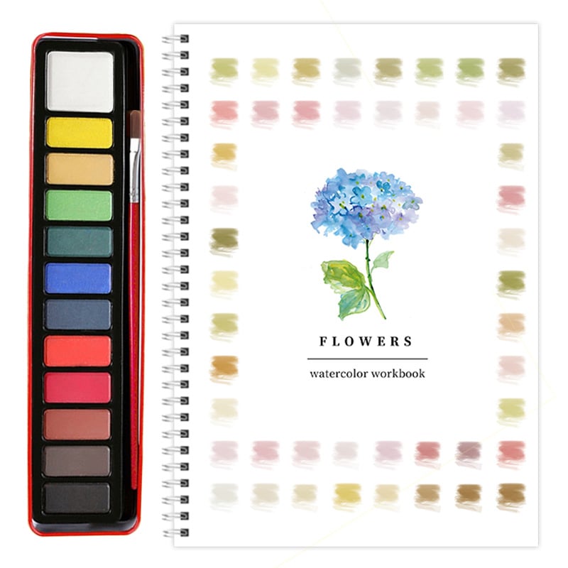 🎁Last Day Promotion 70% OFF💕 Watercolor Workbook🖼️Beginner-Friendly