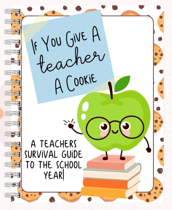 🎄Christmas card book-👩‍🏫If You Give a Teacher A Cookie Book📚