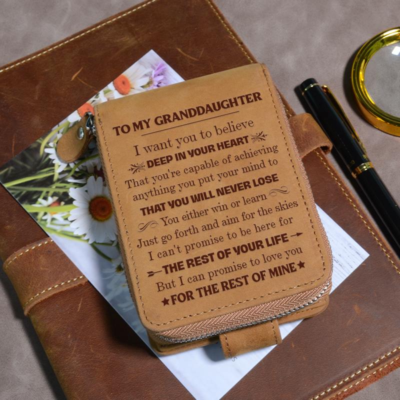 To My GrandSon - Premium Top-grain Cow Leather Card Wallet