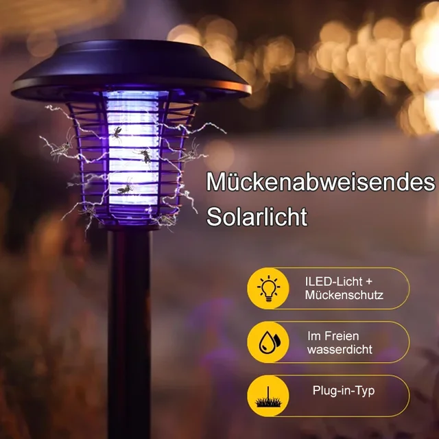 🔥Heißer Verkauf - 50%|Moskito-Abwehr und Beleuchtung Solar-Gartenleuchte