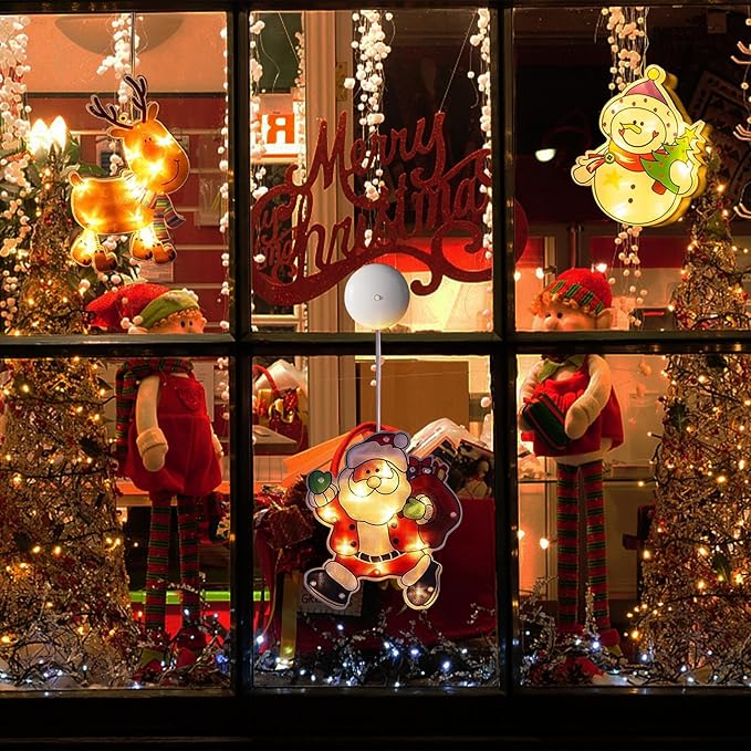 🔥Last Day Promotion - 60% OFF🎁🎄Christmas Window Hanging Lights 🌟