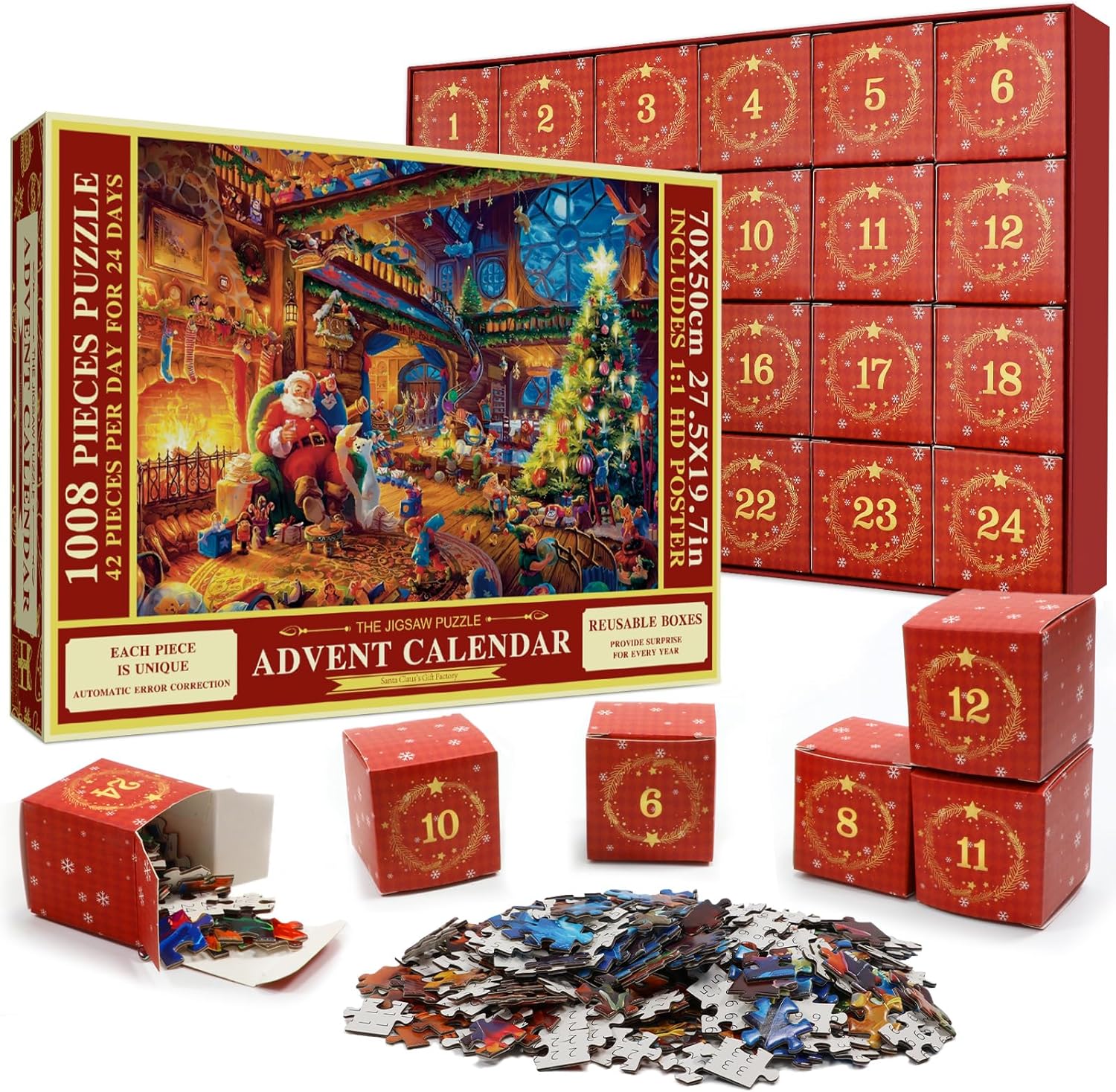 (🎄EARLY CHRISTMAS SALE - 50% OFF) 🎁Advent Calendar 2023 Christmas Jigsaw Puzzles, Buy 2 Free Shipping Only Today🚚