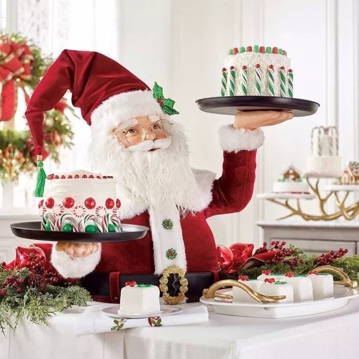 (🌲Early Christmas Hot Sale- 48% OFF) 🎅Santa Holdings Tray Figurine- BUY 2 GET FREE SHIPPING NOW!
