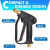 High Pressure Washer Gun 1/4 Inch outlet Quick Connect with M22 Adapter